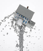house under water